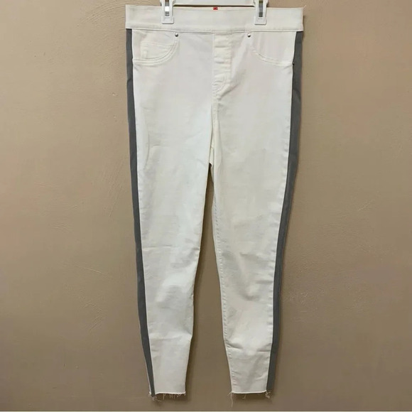 Spanx Side Stripe Distressed Skinny Jeans - Picture 4 of 13